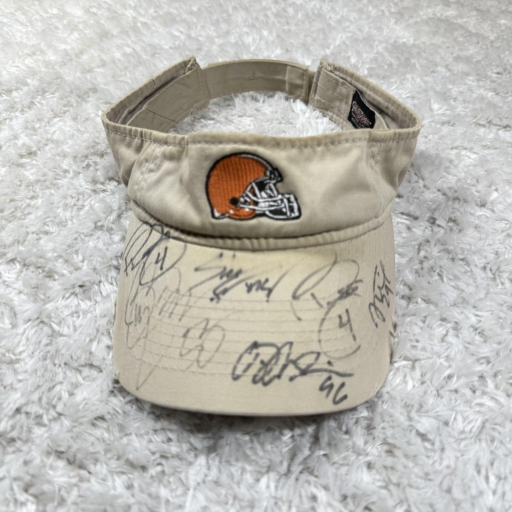 VGT Cleveland Browns Hat Cap Strap Back Mens NFL Football Autograph Signed Visor